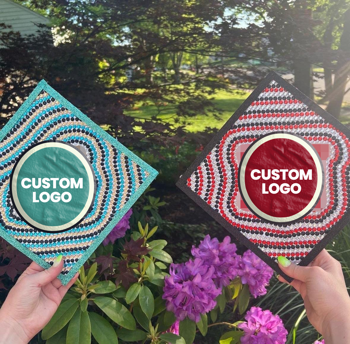 RHINESTONE Graduation Cap Toppers - COLLEGE EDITION (PLEASE SEE DETAILS BELOW)