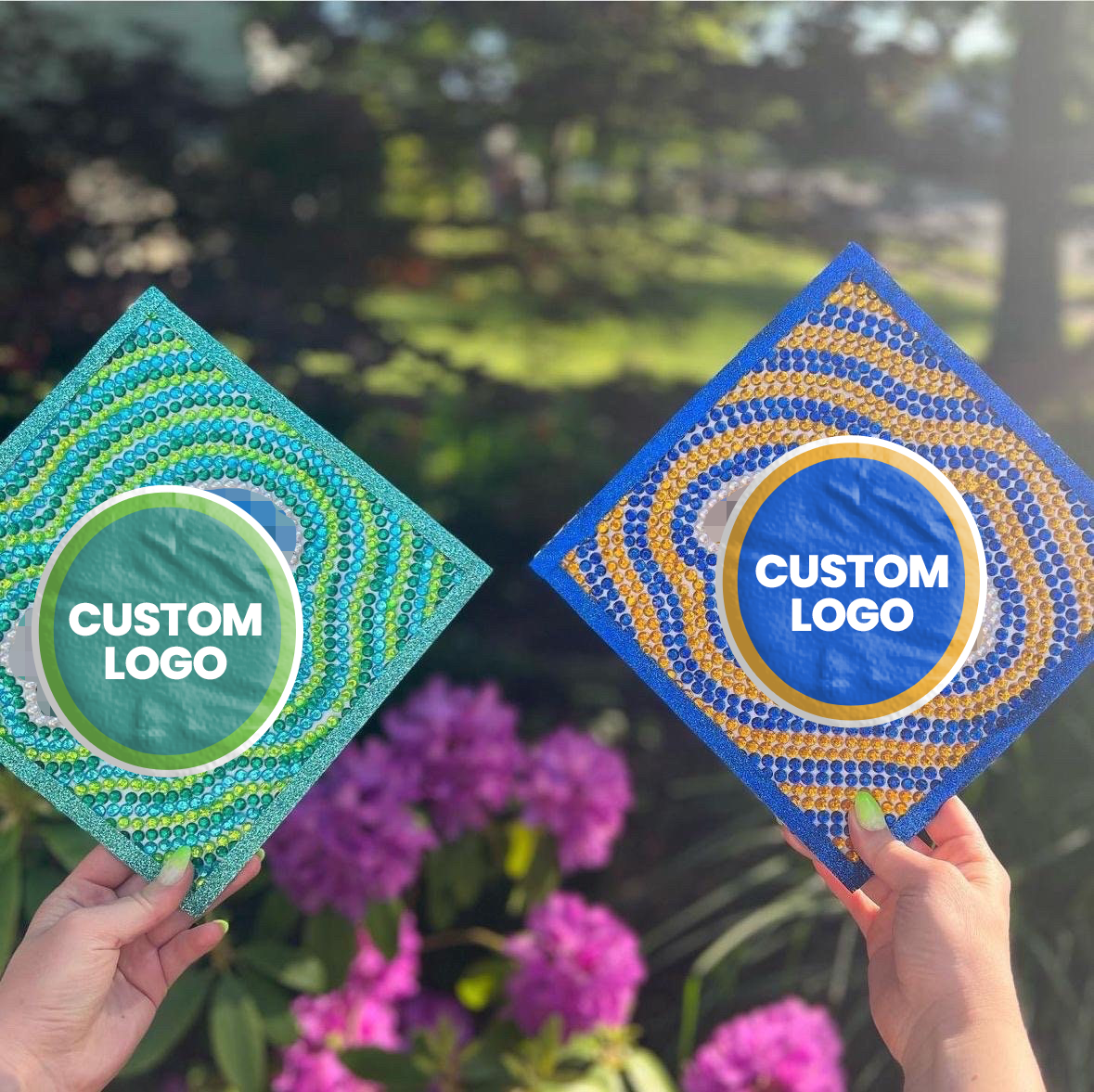 RHINESTONE Graduation Cap Toppers - COLLEGE EDITION (PLEASE SEE DETAILS BELOW)