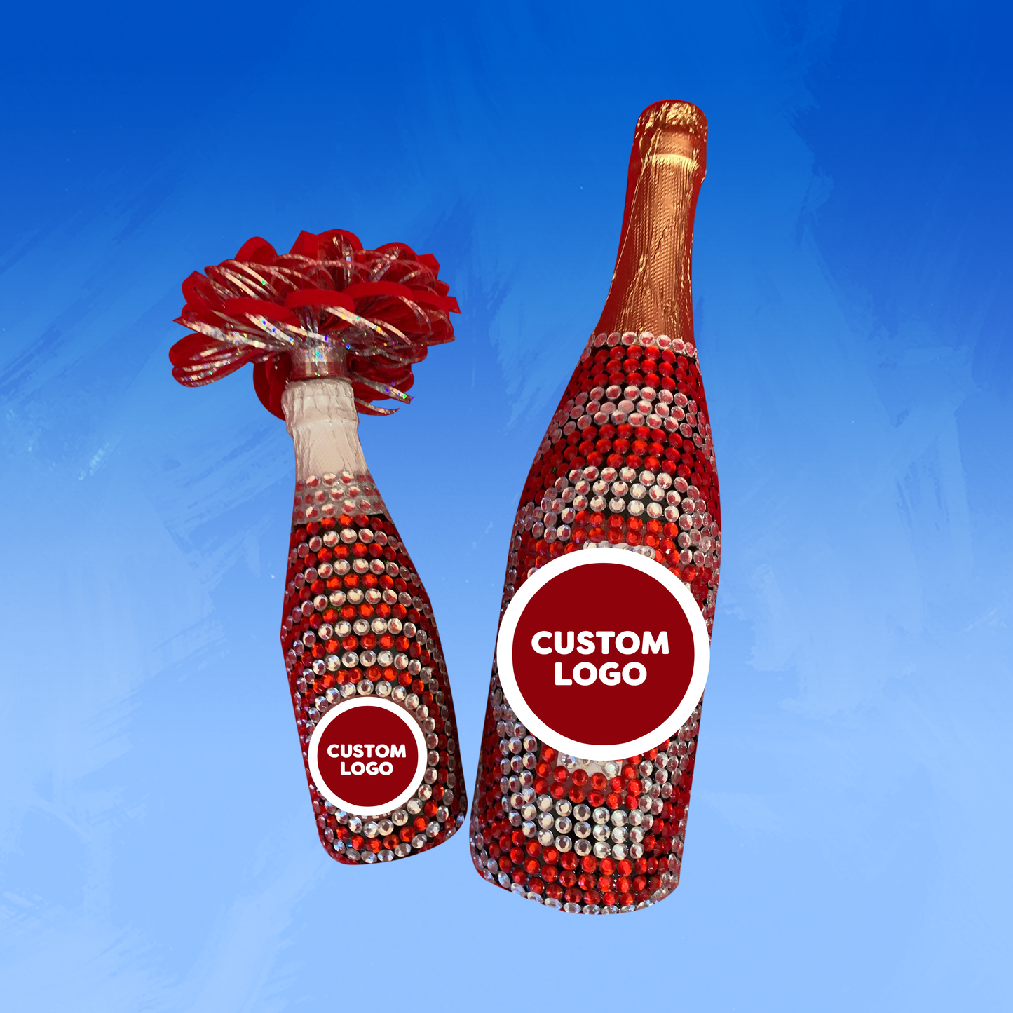 College Bling Bottles™  Custom Bundle 1 -Regular size & mini bottle (Best Value)