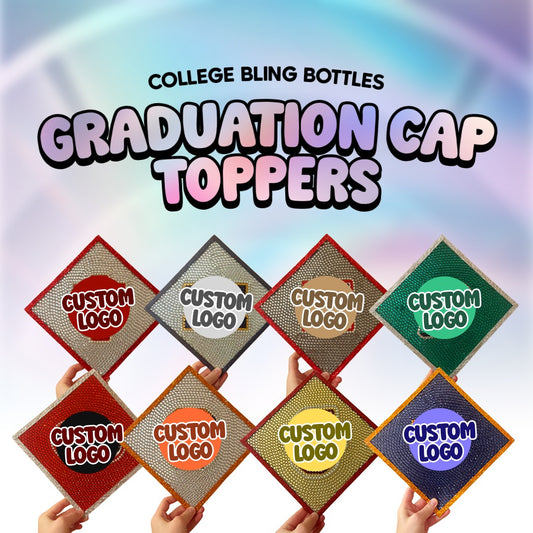Rhinestone Graduation Cap Toppers - COLLEGE EDITION (PLEASE SEE DETAILS BELOW)
